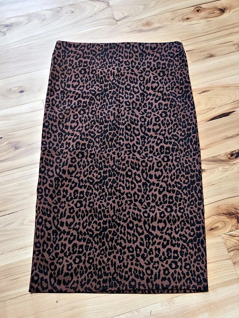 Loft Animal Print Midi Skirt in Brown & Black Size 6